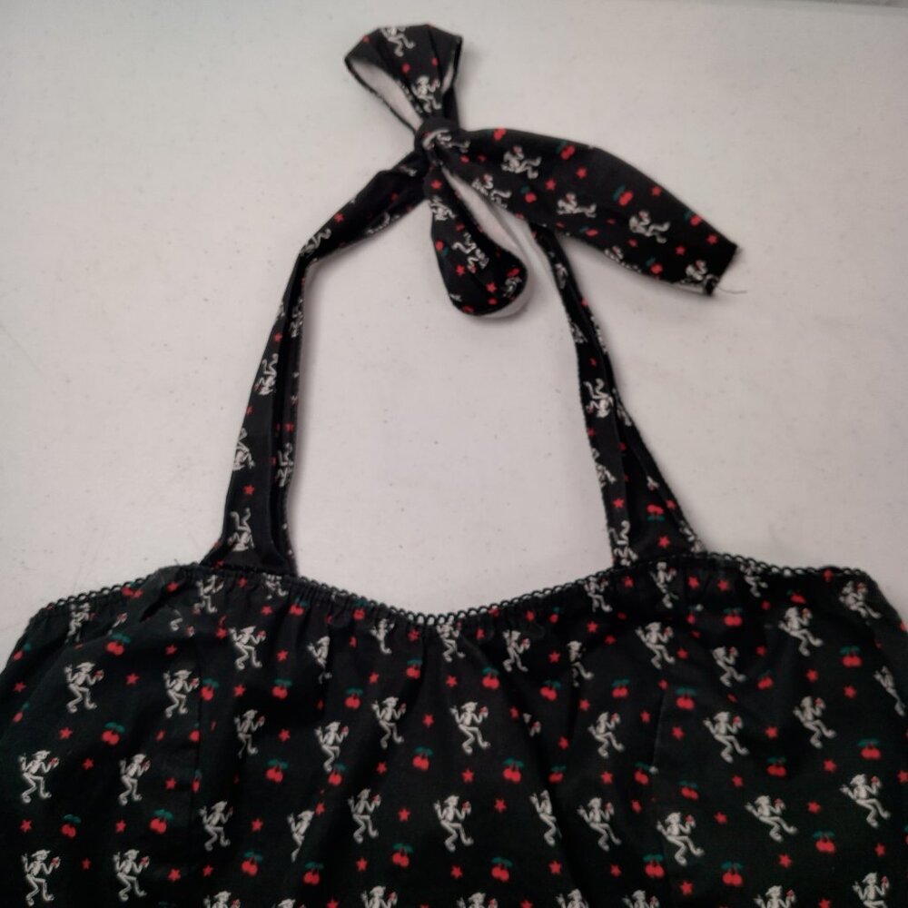 Vintage 1990s Social Distortion Halter Top Shirt 2XL Skelly Skeleton Punk Ties - Picture 9 of 13